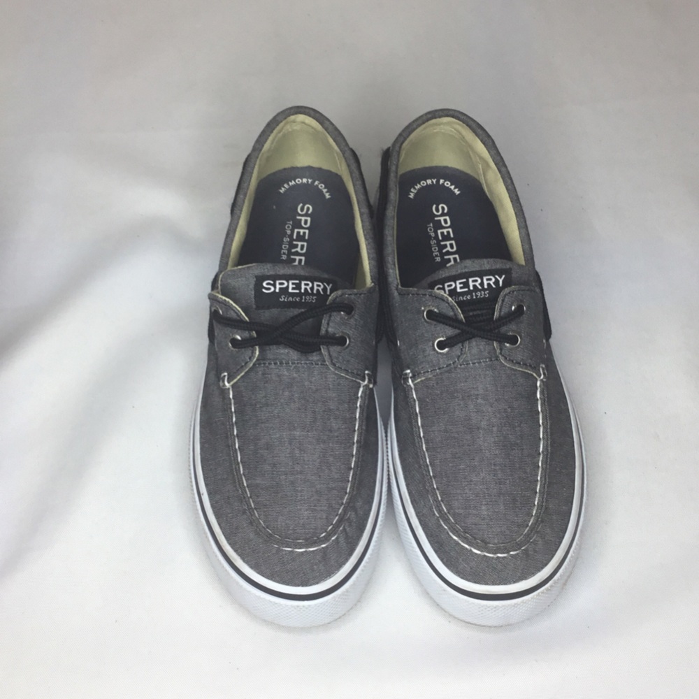 Sperry Halyard Charcoal Canvas Boat Shoes